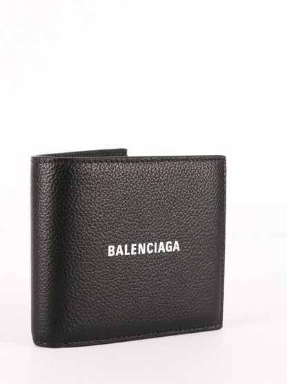 Luxury Balenciaga Trending 2025 Cash Square Folded Wallet Black