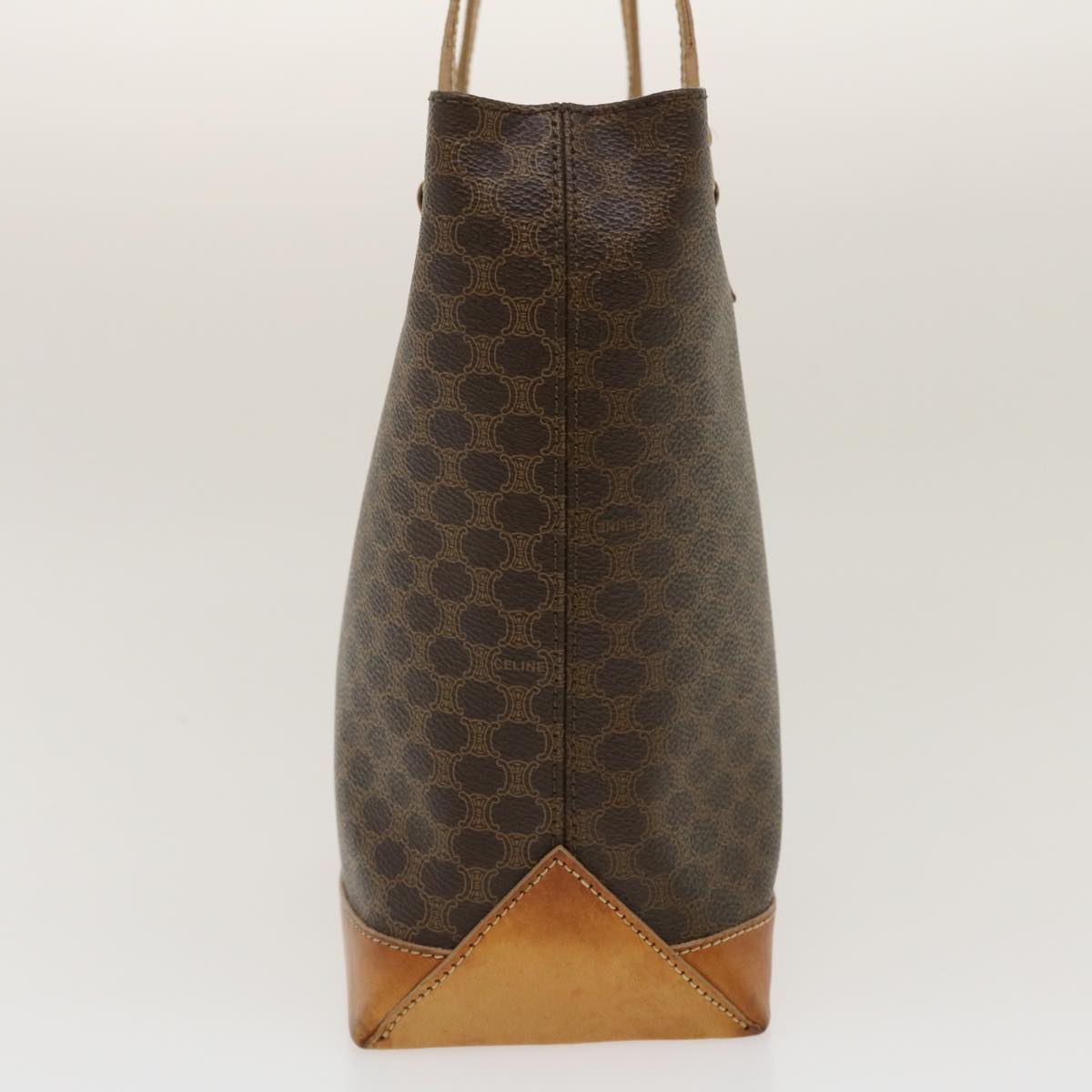 Luxury CELINE Macadam Canvas Tote Bag PVC Leather Brown  fm1323