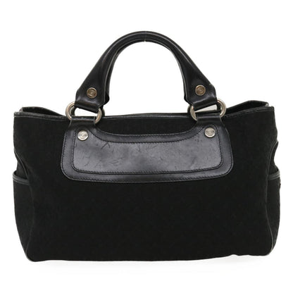 Luxury CELINE C Macadam Canvas Tote Bag Buggy Bag Black  fm1376