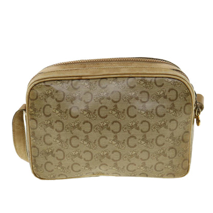 Luxury CELINE C Macadam Canvas Shoulder Bag Beige  fm1641