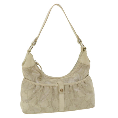 Luxury CELINE Macadam Canvas Shoulder Bag Beige  fm1927
