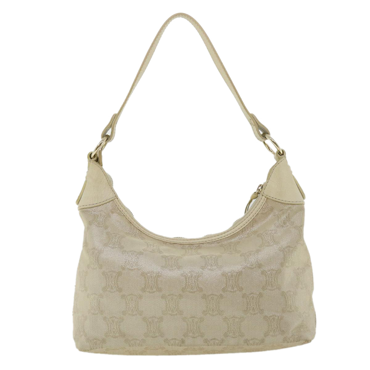 Luxury CELINE Macadam Canvas Shoulder Bag Beige  fm1927