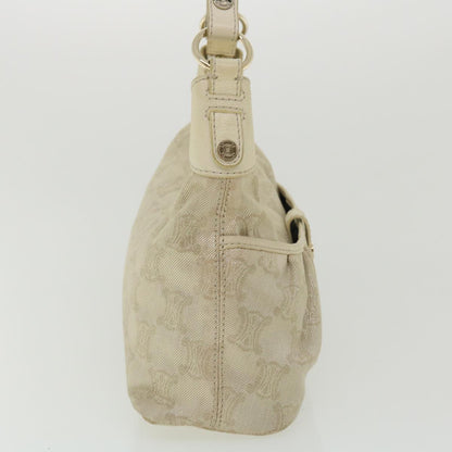 Luxury CELINE Macadam Canvas Shoulder Bag Beige  fm1927