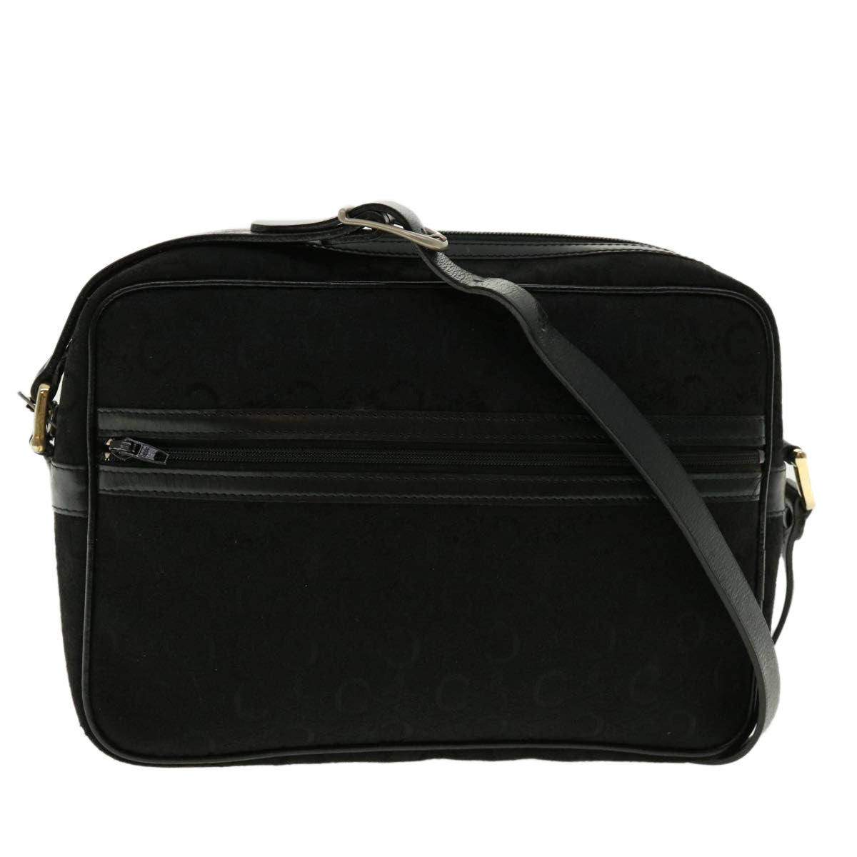 Luxury CELINE C Macadam Canvas Shoulder Bag Black  fm2217