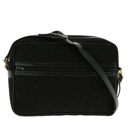 Luxury CELINE C Macadam Canvas Shoulder Bag Black  fm2217