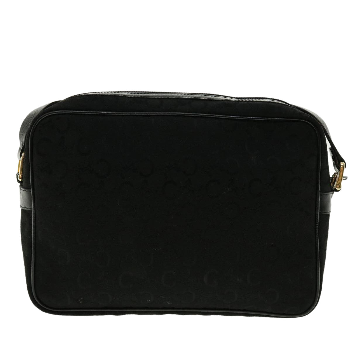 Luxury CELINE C Macadam Canvas Shoulder Bag Black  fm2217