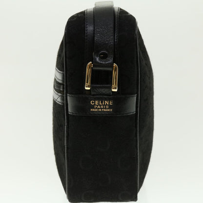 Luxury CELINE C Macadam Canvas Shoulder Bag Black  fm2217