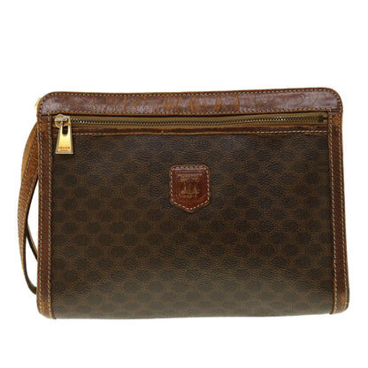 Luxury CELINE Macadam Canvas Clutch Bag PVC Leather 2Set Brown  fm2235