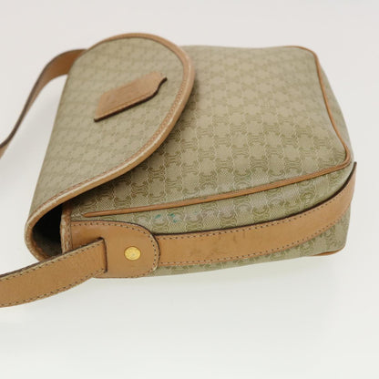 Luxury CELINE Macadam Canvas Shoulder Bag Beige  fm2348