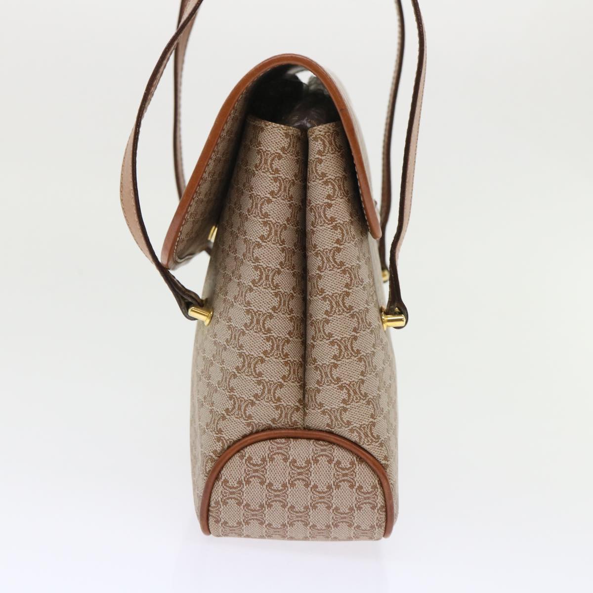 Luxury CELINE Macadam Canvas Shoulder Bag Beige  fm2486