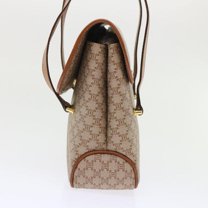 Luxury CELINE Macadam Canvas Shoulder Bag Beige  fm2486