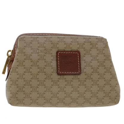 Luxury CELINE Macadam Canvas Pouch Beige  fm2545