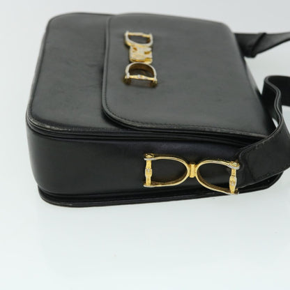 Luxury CELINE Horse Carriage Shoulder Bag Leather Black  fm2707