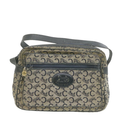 Luxury CELINE Horse Carriage C Macadam Canvas Shoulder Bag Navy Blue  fm272