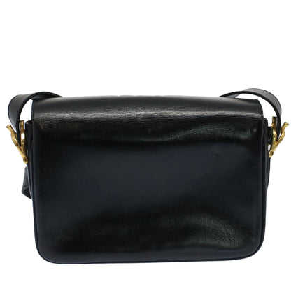 Luxury CELINE Horse Carriage Shoulder Bag Leather Black  fm2800
