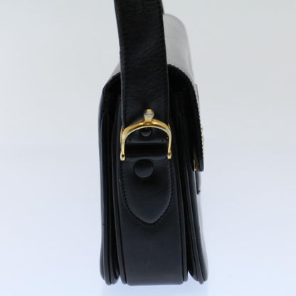 Luxury CELINE Horse Carriage Shoulder Bag Leather Black  fm2800