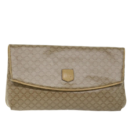 Luxury CELINE Macadam Canvas Clutch Bag Beige  fm2889