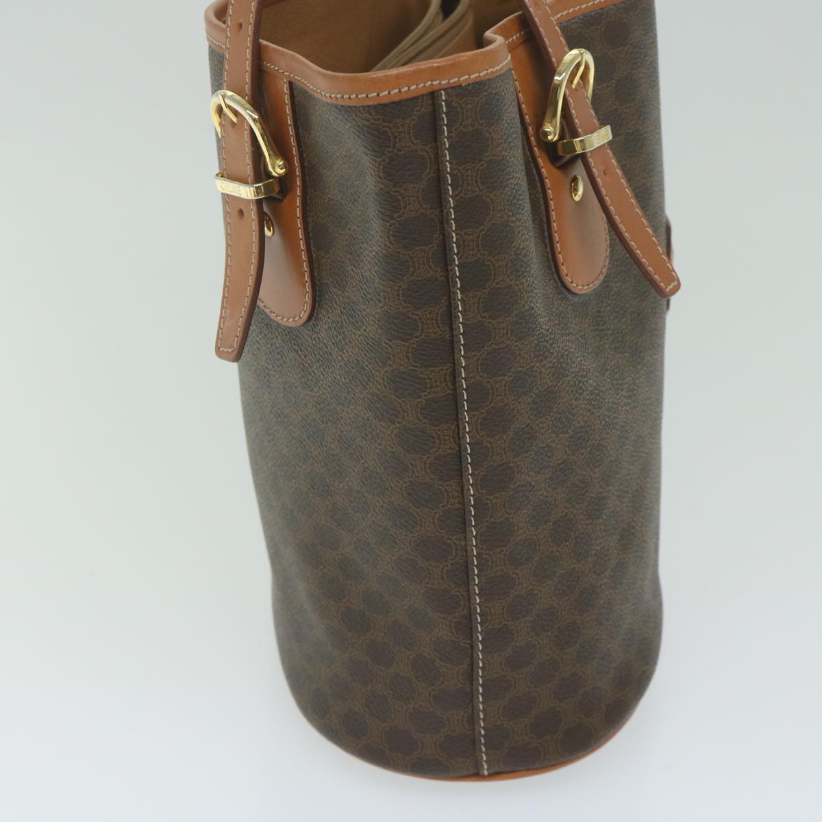 Luxury CELINE Macadam Canvas Tote Bag PVC Leather Brown  fm3033