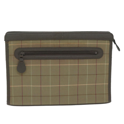 Luxury BurberrySs Nova Check Clutch Bag Canvas Brown Auth fm3178
