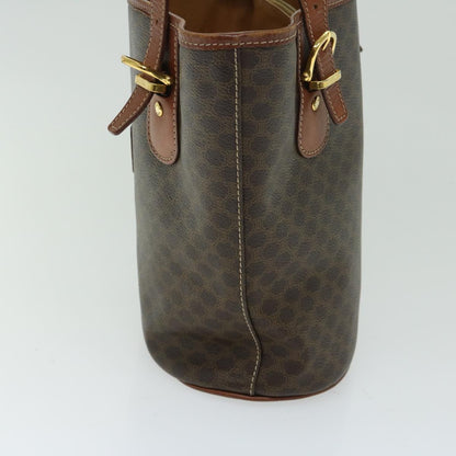 Luxury CELINE Macadam Canvas Tote Bag PVC Brown  fm3196