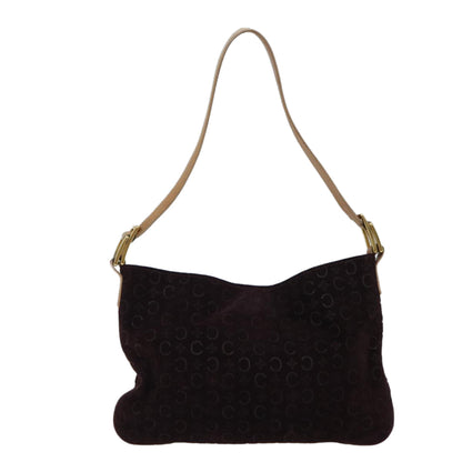 Luxury CELINE C Macadam Canvas Shoulder Bag Bordeaux  fm3341