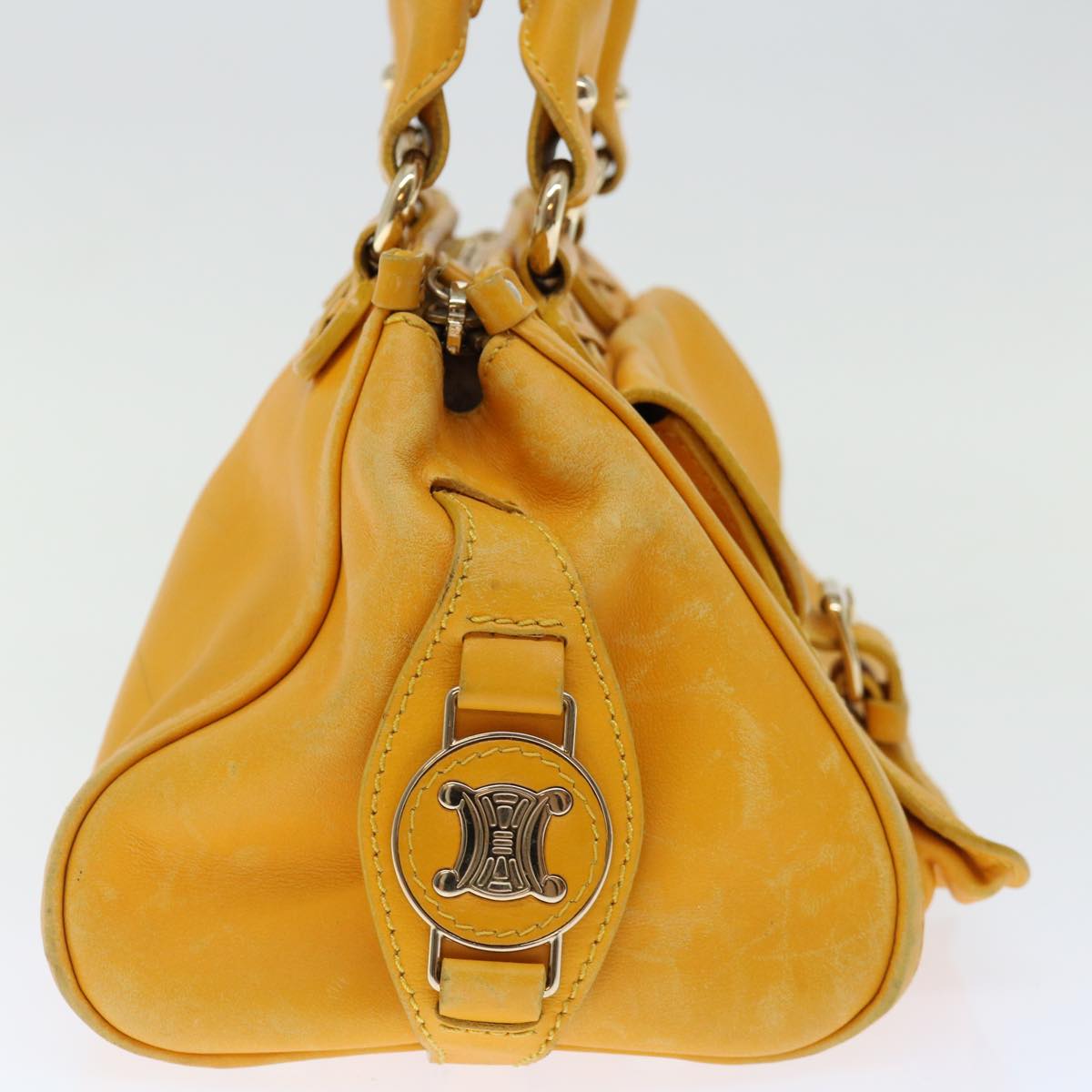 Luxury CELINE Hand Bag Leather Yellow  fm3342