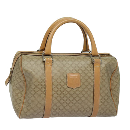 Luxury CELINE Macadam Canvas Boston Bag Beige  fm3561