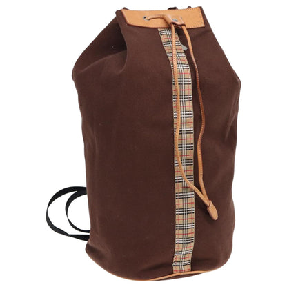 Luxury BurberrySs Nova Check Shoulder Bag Canvas Brown Auth fm3618