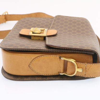 Luxury CELINE Horse Carriage Macadam Canvas Shoulder Bag Brown  fm673