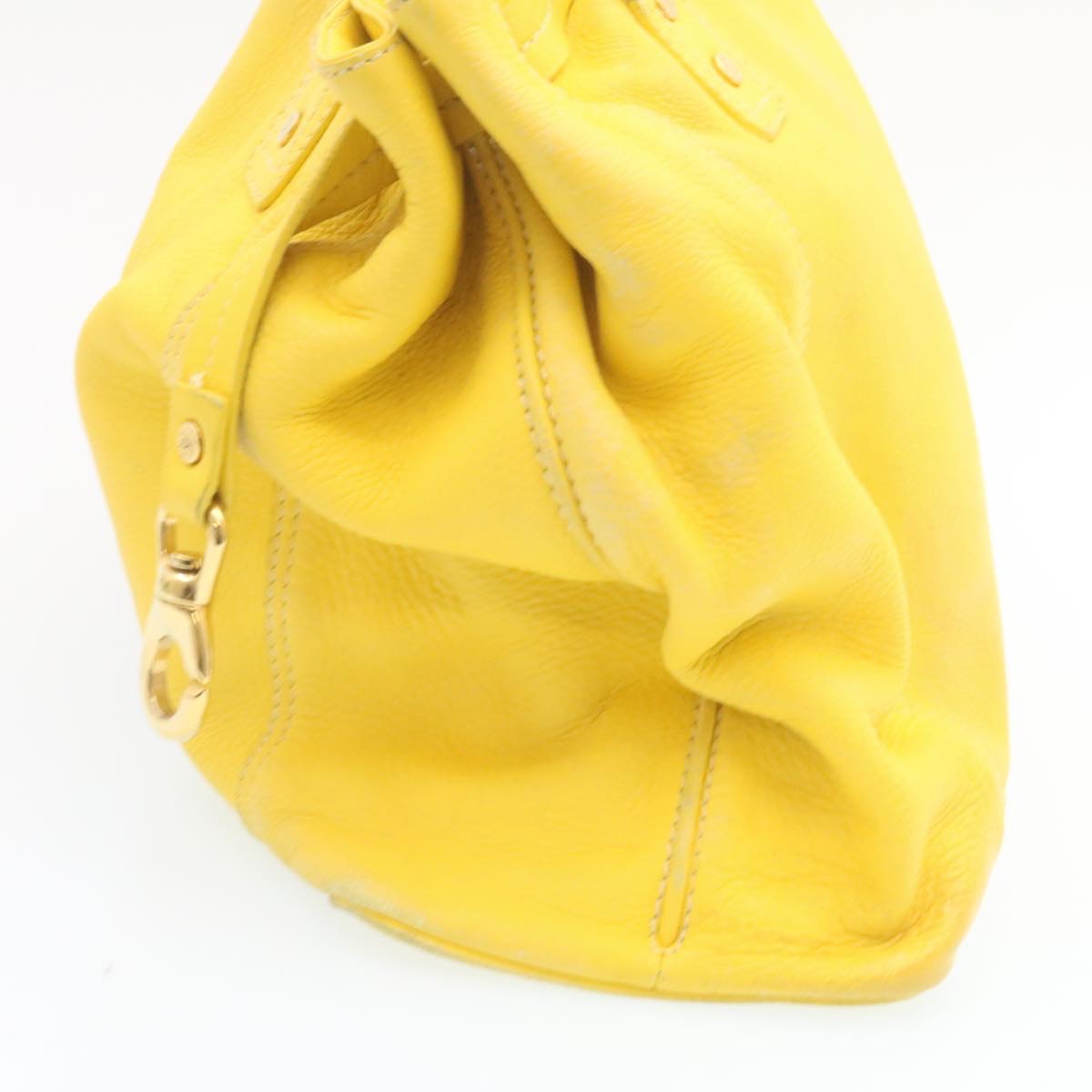 Luxury CELINE Shoulder Bag Leather Yellow  fm965