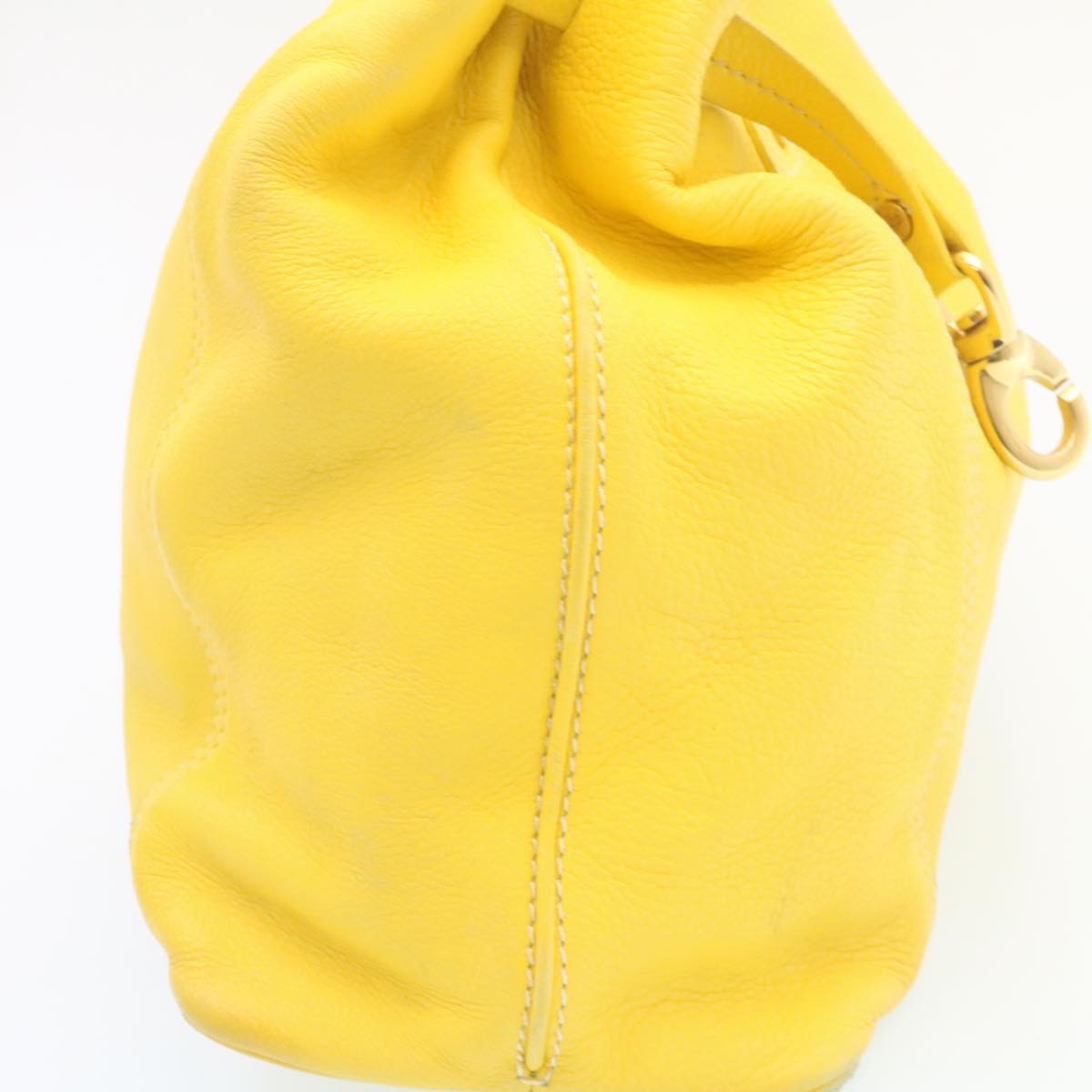 Luxury CELINE Shoulder Bag Leather Yellow  fm965
