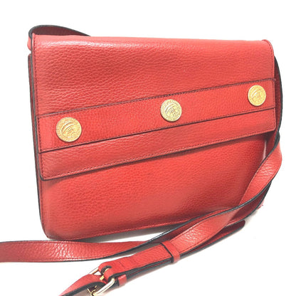 CELINE Shoulder Bag leather Red Crossbody bag vintage Women