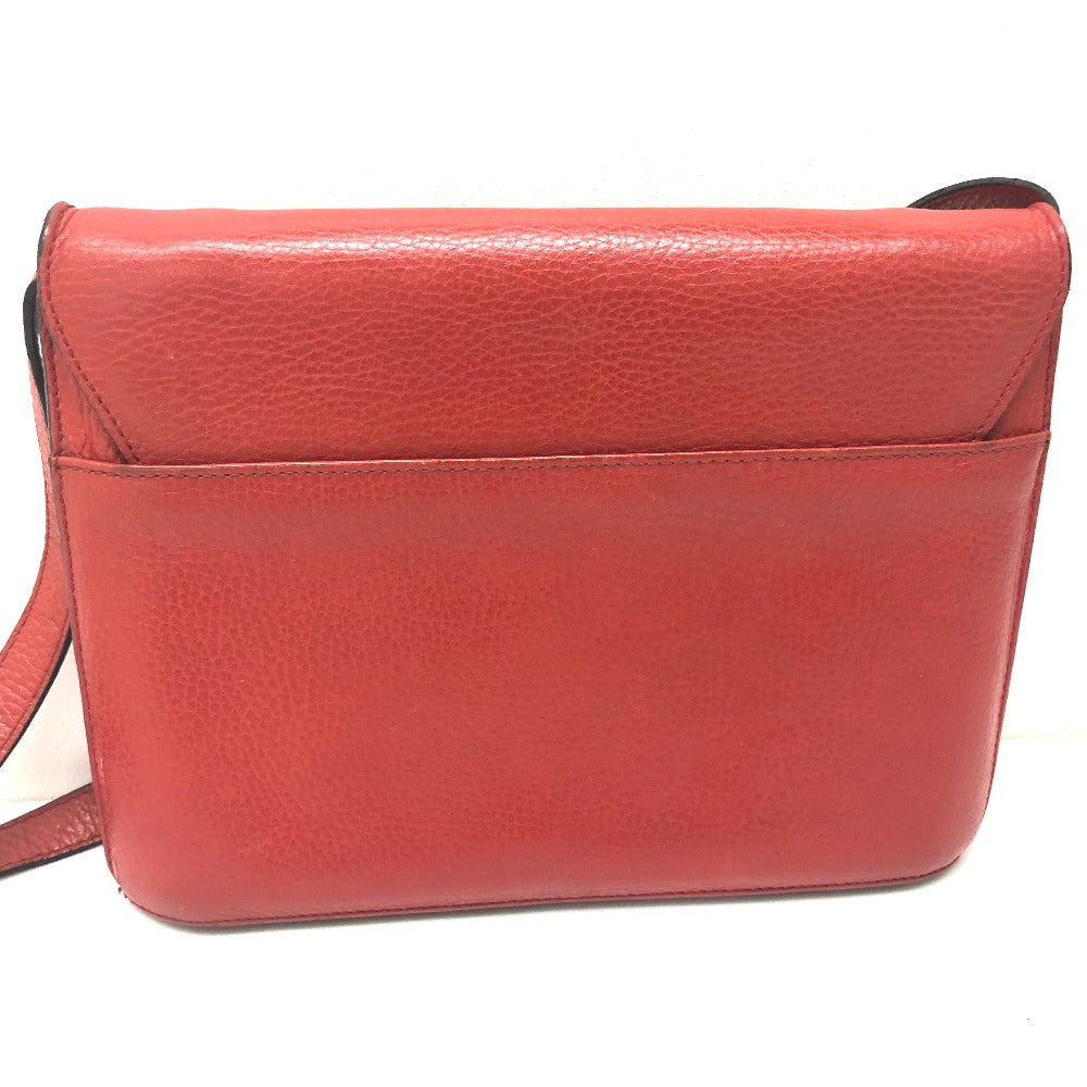 CELINE Shoulder Bag leather Red Crossbody bag vintage Women