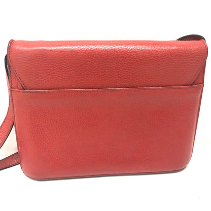 CELINE Shoulder Bag leather Red Crossbody bag vintage Women