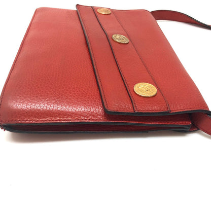 CELINE Shoulder Bag leather Red Crossbody bag vintage Women