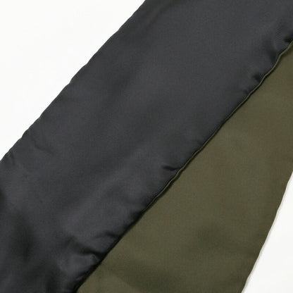 BURBERRY Scarf Silk, polyester/filling=batting black Long scarf Embroidered logo mens