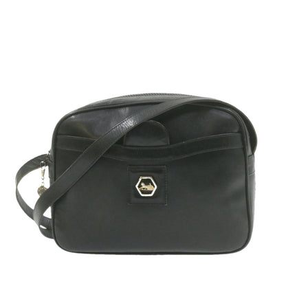 Luxury CELINE Horse Carriage Macadam Shoulder Bag Leather Black  am1005g