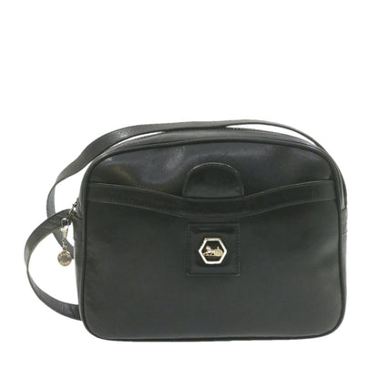 Luxury CELINE Horse Carriage Macadam Shoulder Bag Leather Black  am1005g