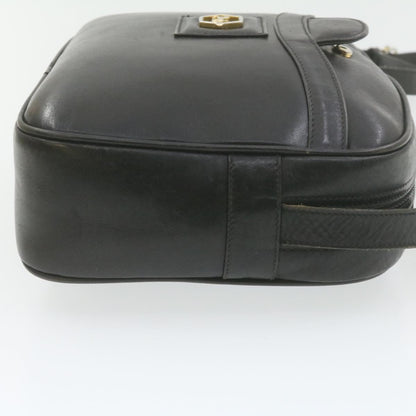 Luxury CELINE Horse Carriage Macadam Shoulder Bag Leather Black  am1005g