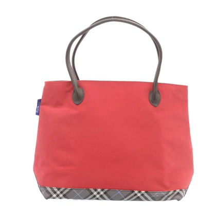 Luxury Burberry Shoulder Bag Nylon Leather 2Set Red Black Auth am1868g