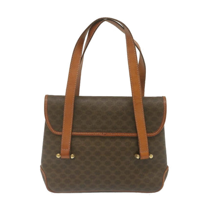 Luxury CELINE Macadam Canvas 2Way Shoulder Hand Bag PVC Leather Brown  am2277g