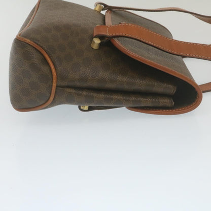 Luxury CELINE Macadam Canvas 2Way Shoulder Hand Bag PVC Leather Brown  am2277g