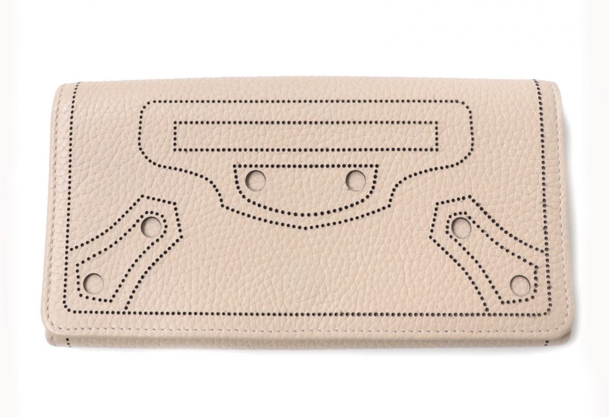 BALENCIAGA Long Wallet Purse Main: Leather pink beige Women