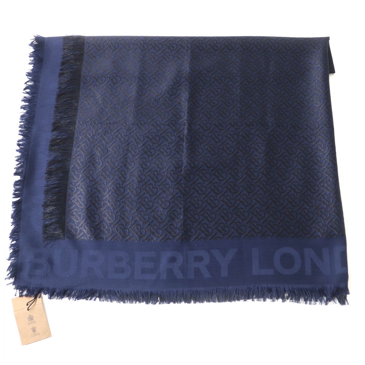 BURBERRY Stall Main: 45% silk, Main: 21% wool, Main: 6% polyester, Main: 28% viscose Navy x black Women