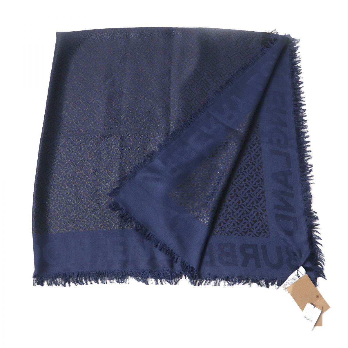 BURBERRY Stall Main: 45% silk, Main: 21% wool, Main: 6% polyester, Main: 28% viscose Navy x black Women