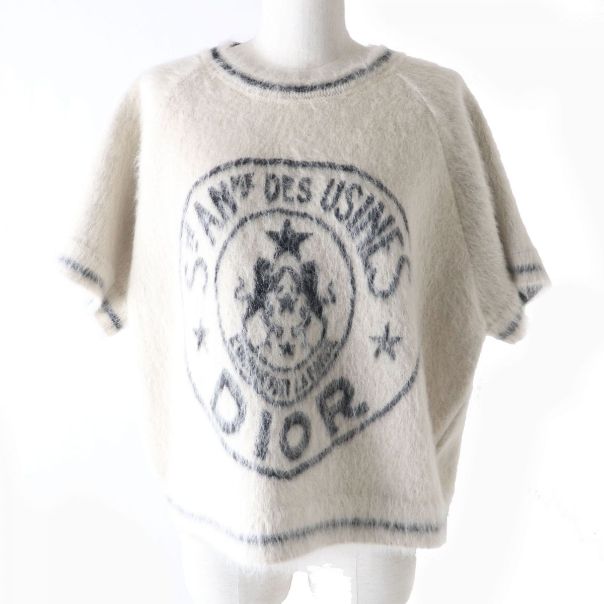 Christian Dior knit Main: 34% mohair, Main: 31% virgin wool, Main: 18% nylon, Main: 13% cashmere, Main: 3% wool Ivoryx black Women 44