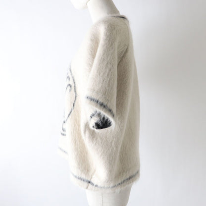 Christian Dior knit Main: 34% mohair, Main: 31% virgin wool, Main: 18% nylon, Main: 13% cashmere, Main: 3% wool Ivoryx black Women 44