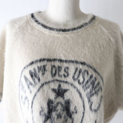 Christian Dior knit Main: 34% mohair, Main: 31% virgin wool, Main: 18% nylon, Main: 13% cashmere, Main: 3% wool Ivoryx black Women 44