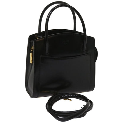Luxury CELINE Hand Bag Leather 2way Black  hk1062
