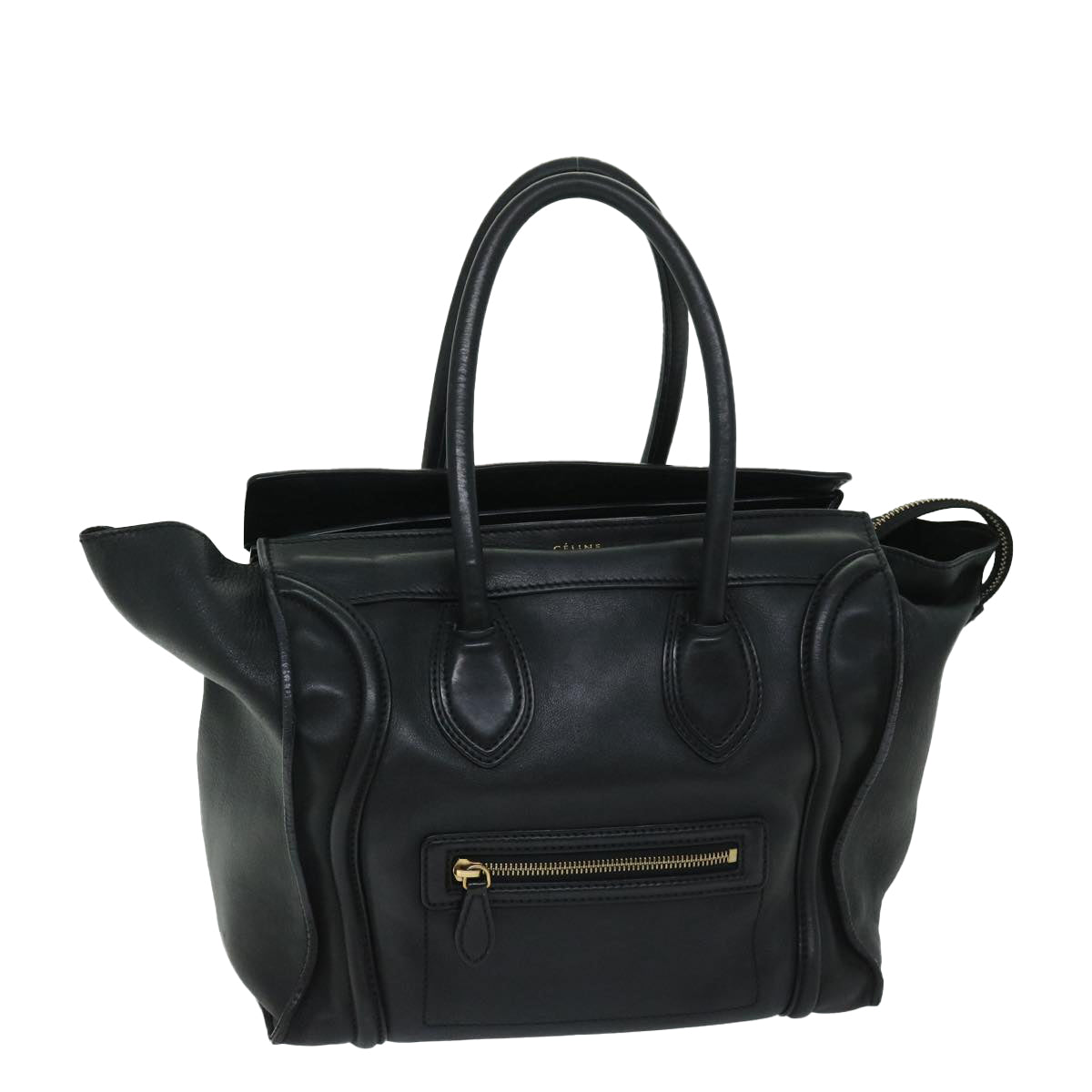 Luxury CELINE Luggage Phantom Tote Bag Leather Black  hk1138